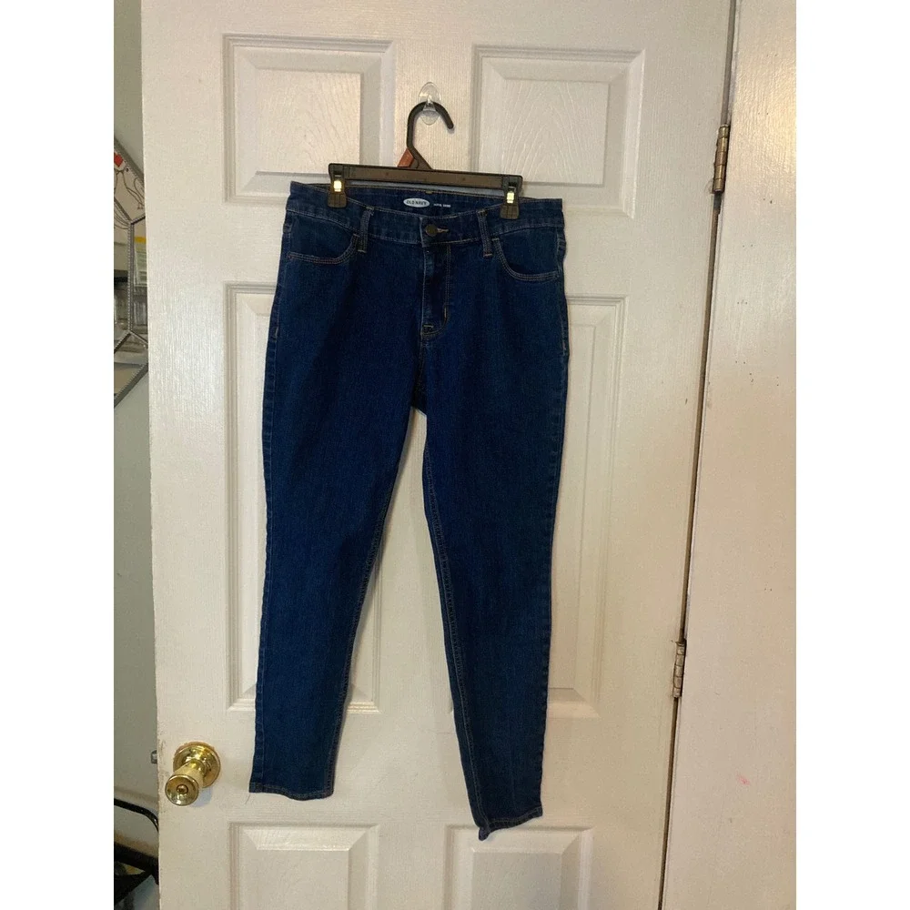 Old Navy Super Skinny Jeans Womens‎ 6 Short Dark Wash Blue Stretch Denim Pants